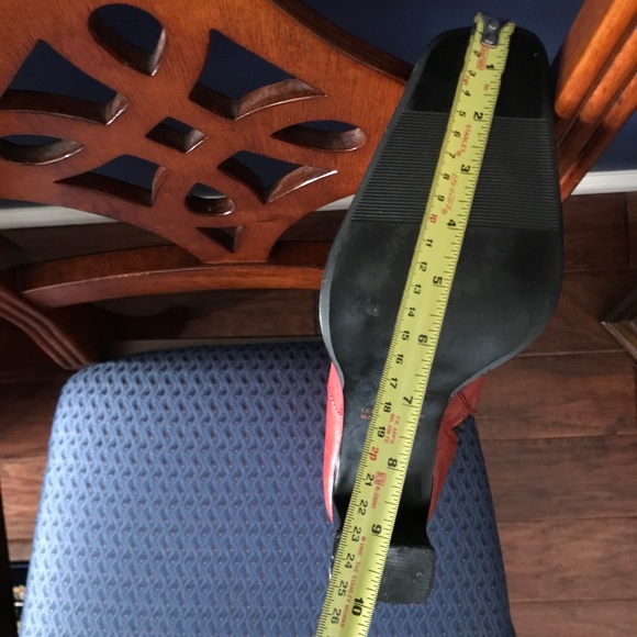 Mia Deacon Red Leather Mid Calf Boots US 8.5 M Women - Picture 11 of 11